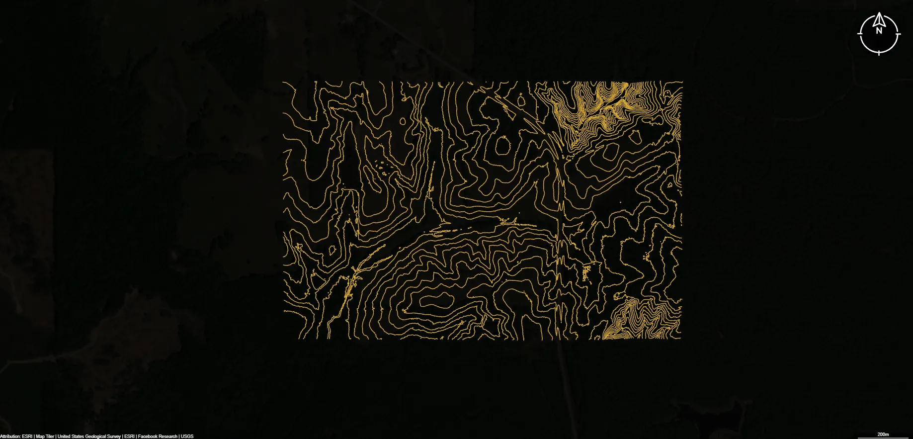 Topographic data formats like GeoTIFF, KML, and Shapefile in a GIS interface